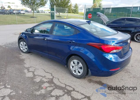 2016 Hyundai Elantra Se z USA, uszkodzony, nr VIN 5NPDH4AE3GH781301